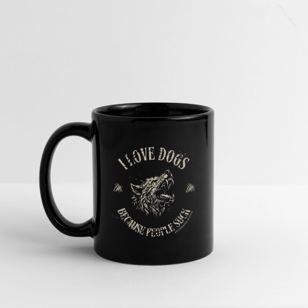 
                  
                    Tasse | Einfarbig | I love Dogs because... - Schwarz
                  
                