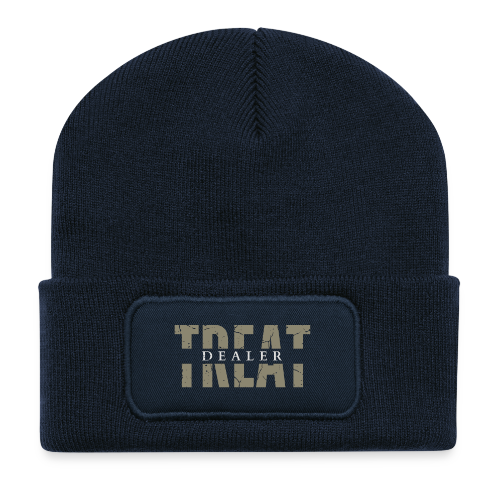 
                  
                    Unisex Patch Beanie | Treat Dealer - French Navy
                  
                