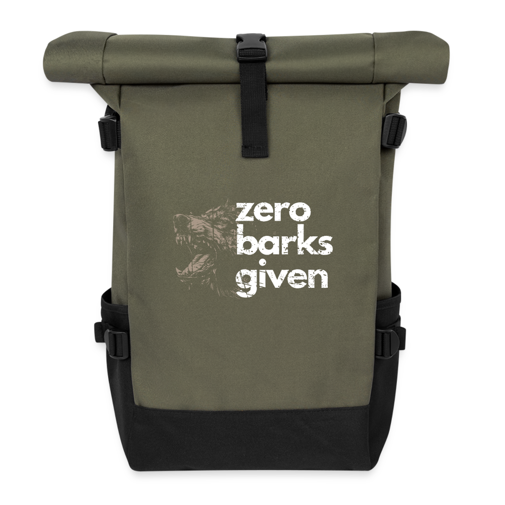 
                  
                    Rolltop Rucksack | I love Dogs because... - Olive/Schwarz
                  
                