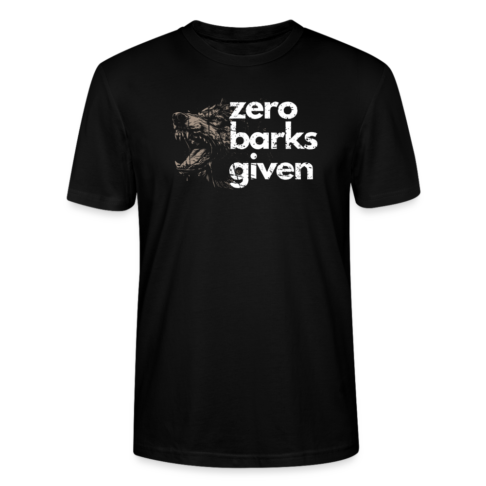 
                  
                    Unisex T-Shirt | zero barks given | White - Schwarz
                  
                