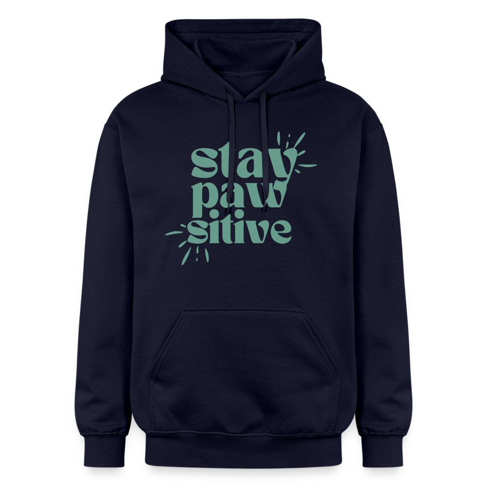 
                  
                    Unisex Softstyle® Hoodie | Stay Pawsitive - Navy
                  
                