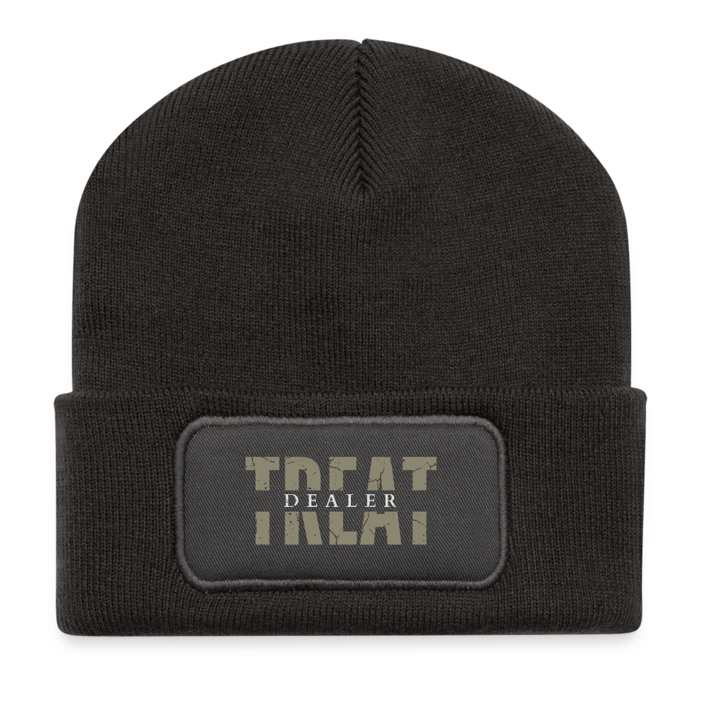 Unisex Patch Beanie | Treat Dealer - Dunkelgrau