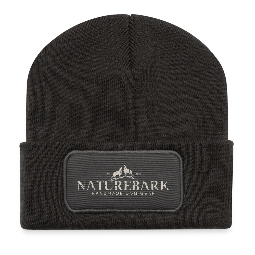 Unisex Patch Beanie | NatureBark - Dunkelgrau