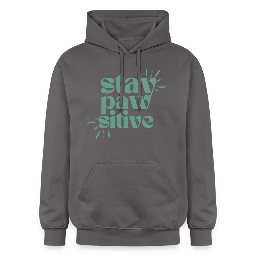 
                  
                    Unisex Softstyle® Hoodie | Stay Pawsitive - Dunkelgrau
                  
                