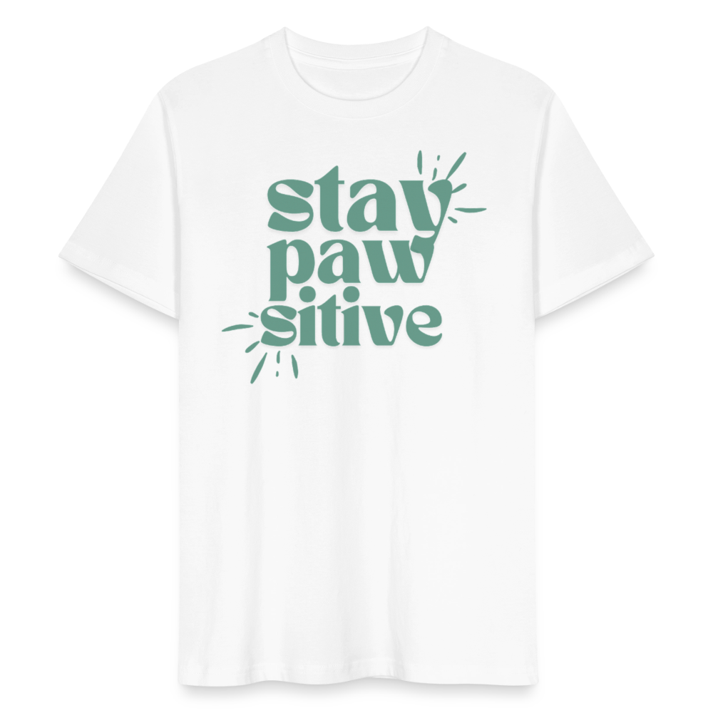 
                  
                    Unisex T-Shirt | Stay Pawsitive - Weiß
                  
                