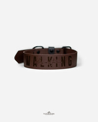 Aqua Classic | BioThane® Ösenhalsband | Dark Choc. - WALKING DISASTER | Gr.M