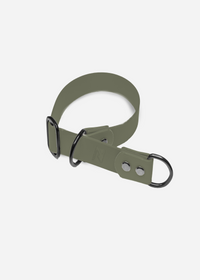 Aqua Splash | BioThane®  Zugstop-Halsband | Army Green | HU 50cm | 38mm | PATCH