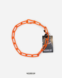Chain Halsband | SecondChance | NEON Orange + TopCoat Big Flake | 3mm | HU54cm