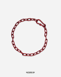 Chain Halsband | Red Metallic | 3mm | kurzgliedrig | HU 49cm