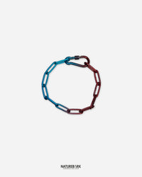 Chain Halsband | Blue + Red Metallic | 2Face | 3mm | Mini Kette HU 30cm
