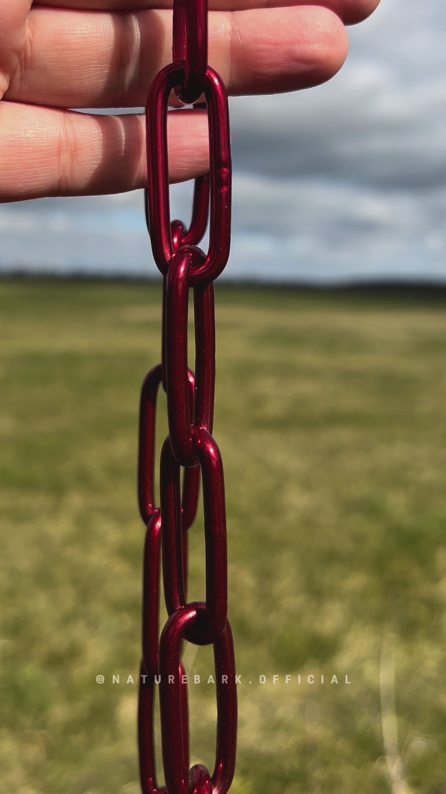 Power Halsband | Metallic Dark Red | 4mm | HU 60cm | Kürzbar